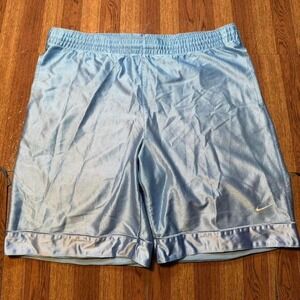 Nike Blue Silver Vintage Retro Tech Sportswear Running Train Shorts Large